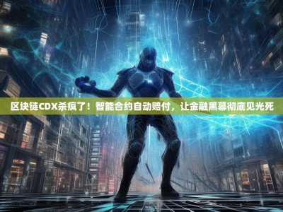 区块链CDX杀疯了！智能合约自动赔付，让金融黑幕彻底见光死