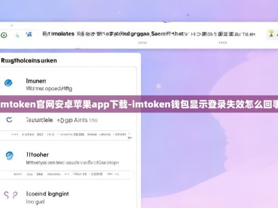 imtoken官网安卓苹果app下载-imtoken钱包显示登录失效怎么回事