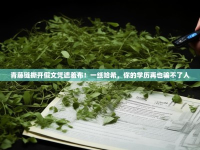 青藤链撕开假文凭遮羞布！一纸哈希，你的学历再也骗不了人