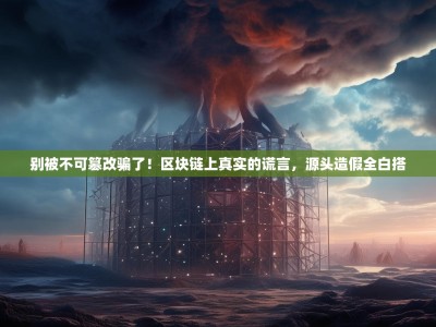 别被不可篡改骗了！区块链上真实的谎言，源头造假全白搭