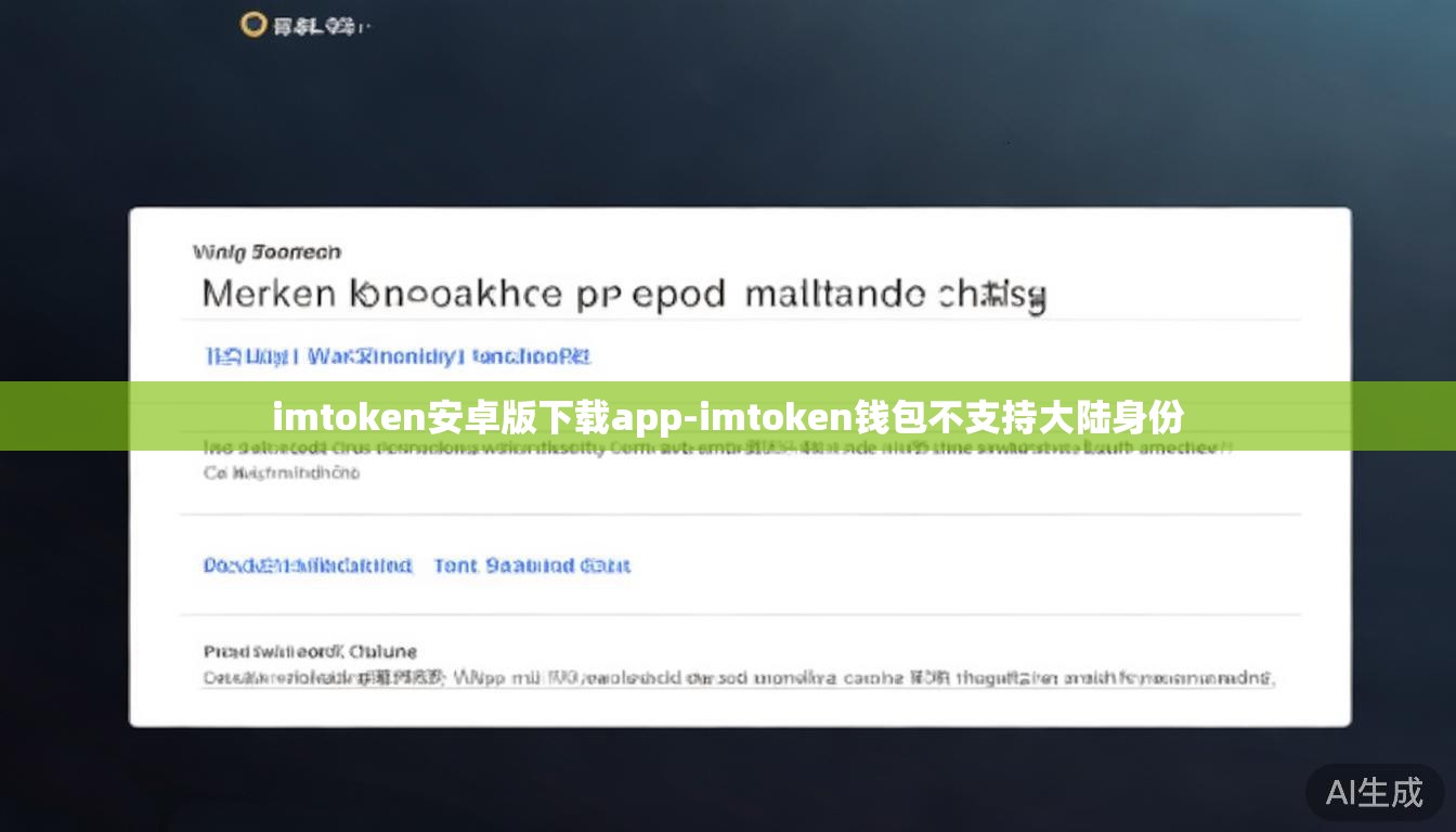 imtoken安卓版下载app-imtoken钱包不支持大陆身份