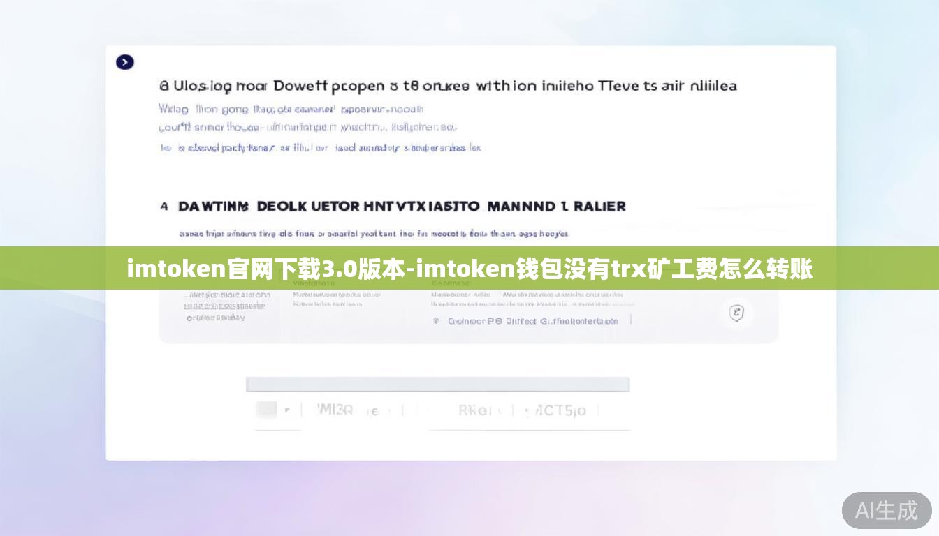 imtoken官网下载3.0版本-imtoken钱包没有trx矿工费怎么转账