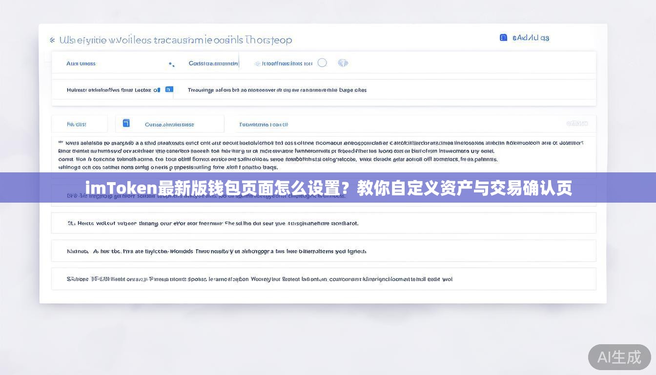imToken最新版钱包页面怎么设置？教你自定义资产与交易确认页
