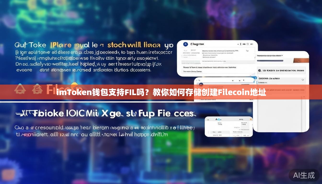 imToken钱包支持FIL吗？教你如何存储创建Filecoin地址