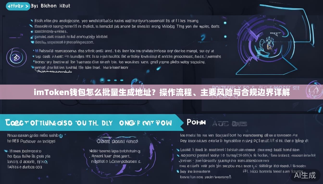 imToken钱包怎么批量生成地址？操作流程、主要风险与合规边界详解