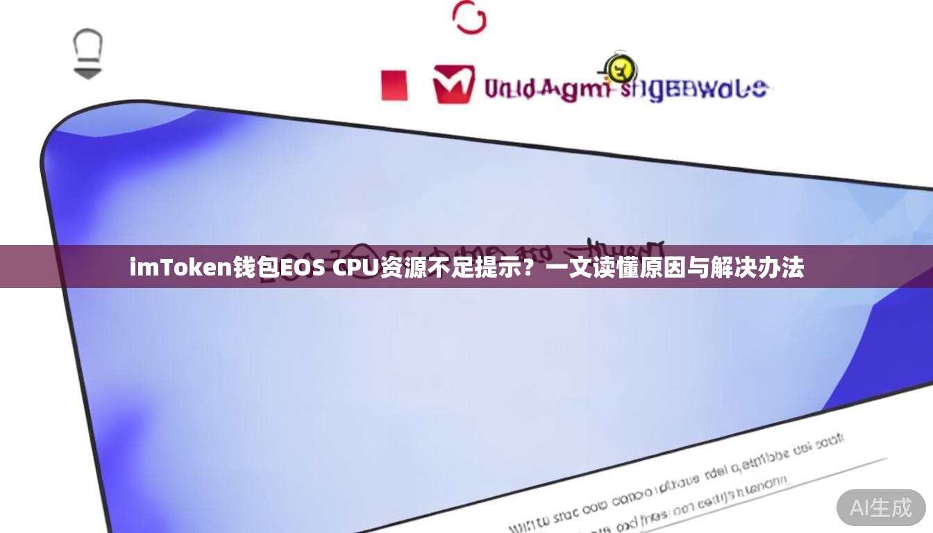 imToken钱包EOS CPU资源不足提示?一文读懂原因与解决办法 imToken钱包EOS CPU资源不足提示?一文读懂原因与解决办法