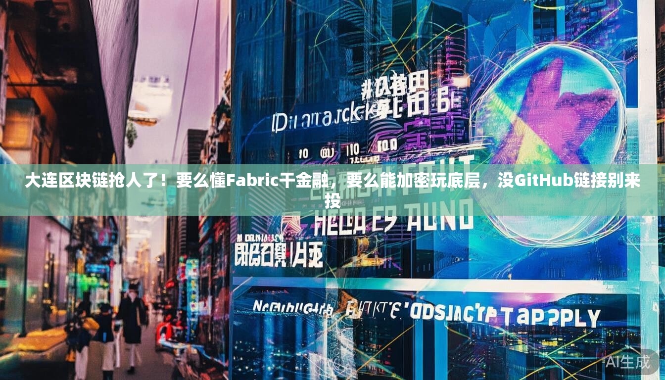 大连区块链抢人了！要么懂Fabric干金融，要么能加密玩底层，没GitHub链接别来投