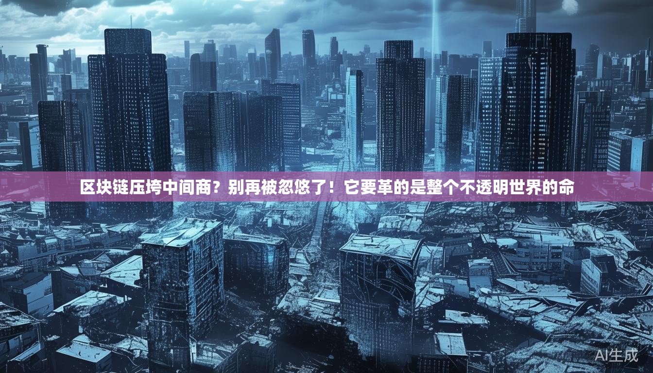 区块链压垮中间商?别再被忽悠了!它要革的是整个不透明世界的命 区块链压垮中间商?别再被忽悠了!它要革的是整个不透明世界的命