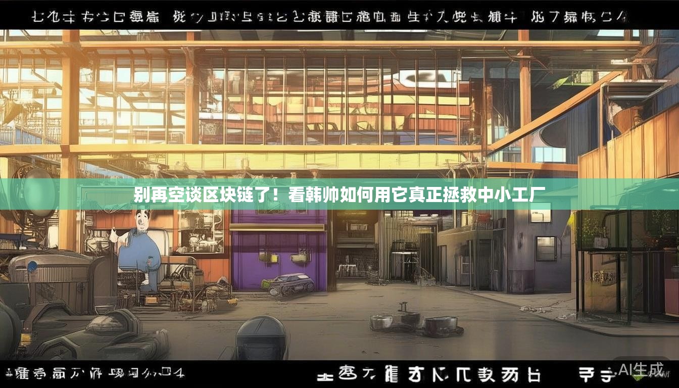 别再空谈区块链了!看韩帅如何用它真正拯救中小工厂 别再空谈区块链了!看韩帅如何用它真正拯救中小工厂