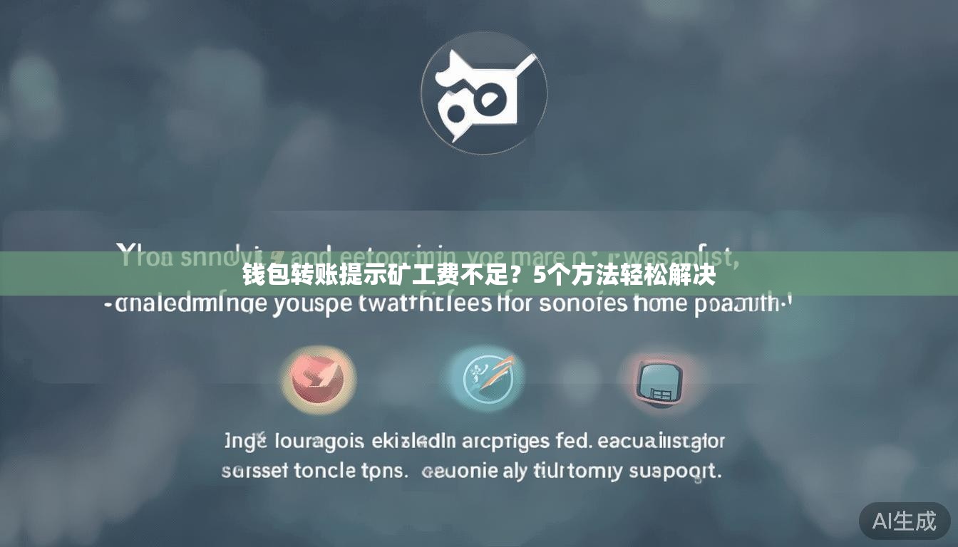钱包转账提示矿工费不足?5个方法轻松解决 钱包转账提示矿工费不足?5个方法轻松解决